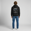 Black BMW R1250 GS hoodie full body back view with large R1250 GS back print | Durty Bikerz