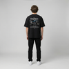 Black BMW R1250 GS t-shirt full body back view with large R1250 GS back print | Durty Bikerz