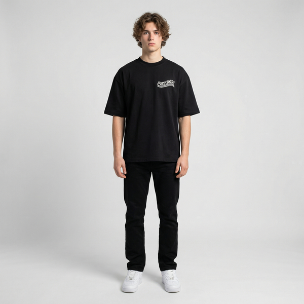 Black BMW R1250 GS t-shirt full body front view | Durty Bikerz