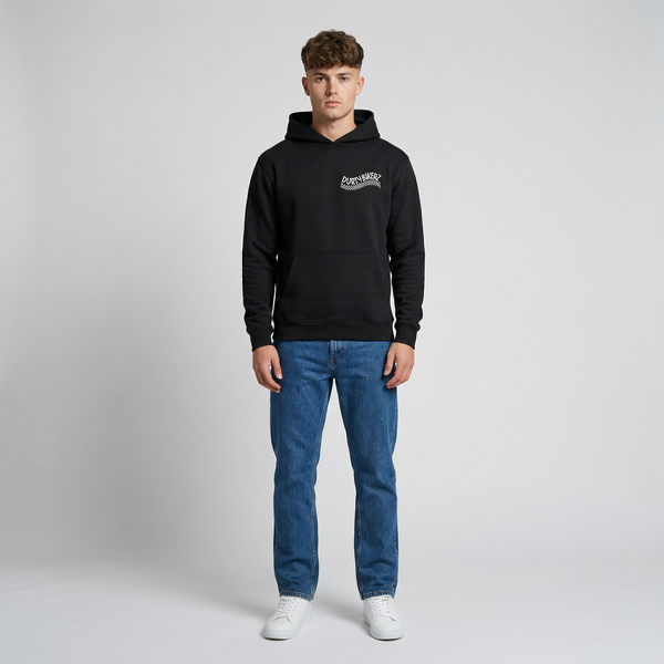 Black Ducati Panigale V4 SP2 hoodie full body front view | Durty Bikerz