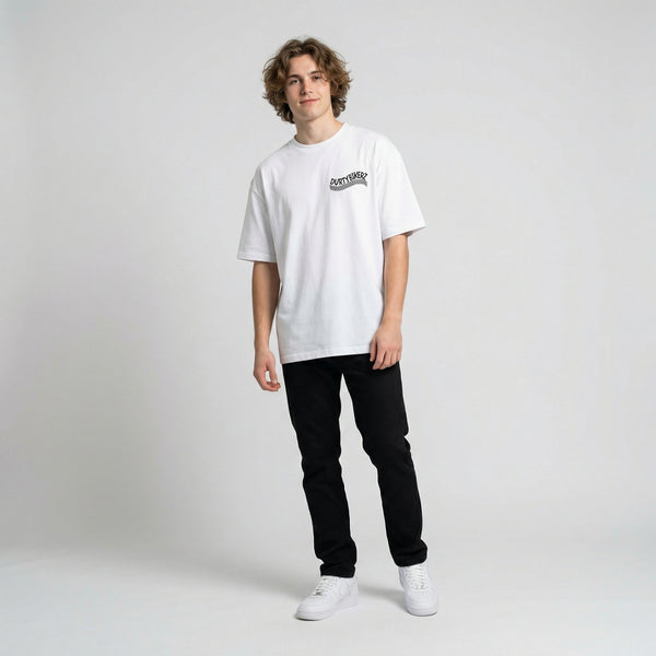 White Harley-Davidson Sportster t-shirt full body front view | Durty Bikerz