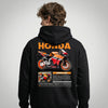 Black Honda CBR Repsol hoodie back view with Repsol racing livery bike graphic print | Durty Bikerz