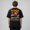 Black Honda CBR Repsol t-shirt back view with Repsol racing livery bike graphic print | Durty Bikerz