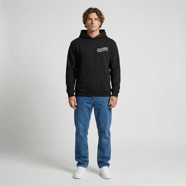 Black Kawasaki Ninja 400 KRT hoodie full body front view | Durty Bikerz