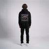 Black Kawasaki ZX-10R Trickstar hoodie full body back view with large ZX-10R back print | Durty Bikerz