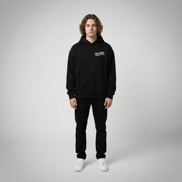 Black Kawasaki ZX-10R Trickstar hoodie full body front view | Durty Bikerz