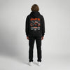 Black KTM Duke 390 hoodie full body back view with large Duke 390 back print | Durty Bikerz