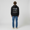 Black Monster Energy Yamaha MotoGP hoodie full body back view with large MotoGP back print | Durty Bikerz