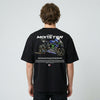 Black Monster Energy Yamaha MotoGP t-shirt back view with MotoGP bike graphic print | Durty Bikerz