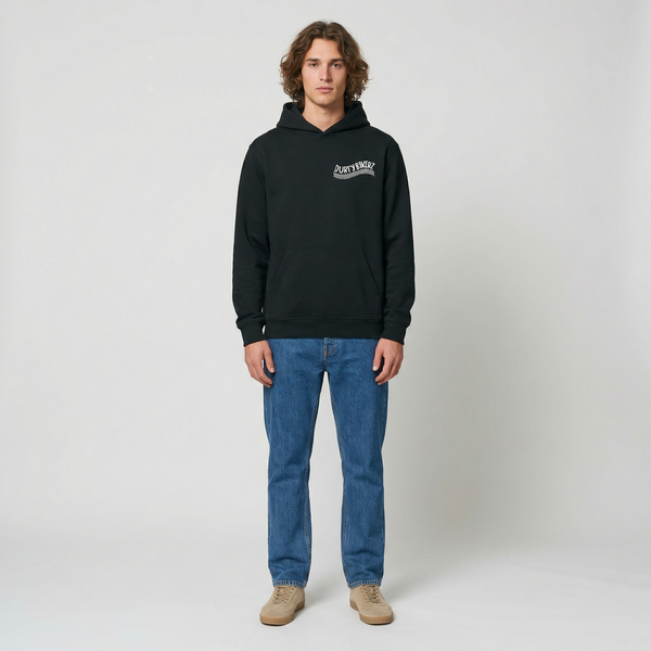 Black Team LCR Honda MotoGP hoodie front view with chest logo | Durty Bikerz