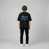 Black Valentino Rossi MotoGP t-shirt full body back view with large MotoGP back print | Durty Bikerz