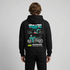 Black Valentino Rossi Petronas hoodie back view with MotoGP-inspired graphic and number 46 | Durty Bikerz