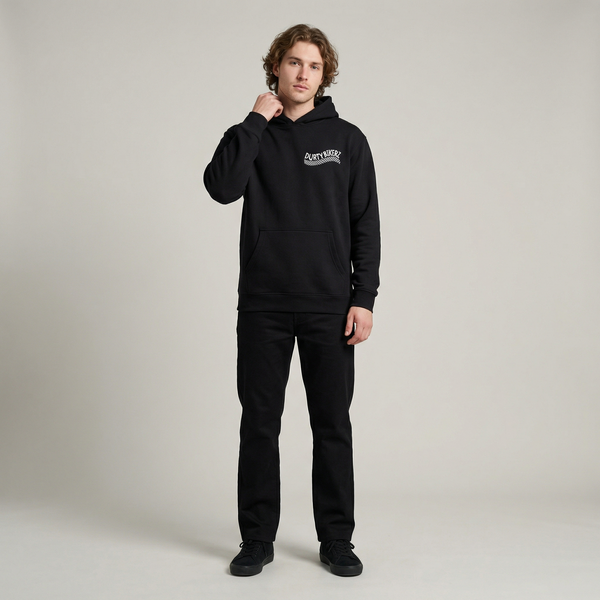 Black Valentino Rossi Petronas hoodie full body front view | Durty Bikerz