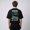Black Valentino Rossi Petronas t-shirt back view with MotoGP graphic and number 46 | Durty Bikerz