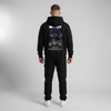 Black Yamaha MT-07 hoodie full body back view with large MT-07 print | Durty Bikerz