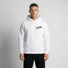 White Yamaha MT-07 hoodie front view with Durty Bikerz chest logo