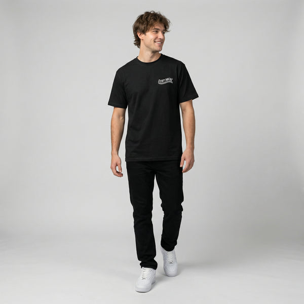 Black Yamaha MT-07 t-shirt full body front view | Durty Bikerz