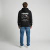Black Yamaha Ténéré hoodie full body back view with large Ténéré back print | Durty Bikerz