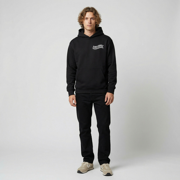Black Yamaha YZF-R1 hoodie full body front view | Durty Bikerz