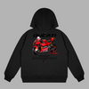 Black Ducati MotoGP hoodie with Ducati racing bike graphic in official MotoGP livery printed on the back