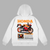 White hoodie featuring detailed Honda CBR Repsol design with MotoGP graphics and bold orange branding