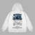 White Suzuki GSX-R1000 hoodie with blueprint-style motorcycle design on the back