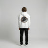 White moto desert sunset graphic hoodie back full