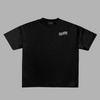 Black T-shirt front view with Durty Bikerz chest logo, casual streetwear style