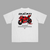 White Ducati MotoGP T-shirt with Lenovo racing motorcycle graphic printed on the back