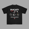 Black t-shirt with Ducati Panigale V4 SP2 design and performance-inspired graphics
