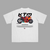 White KTM MotoGP T-shirt with Red Bull racing motorcycle graphic printed on the back