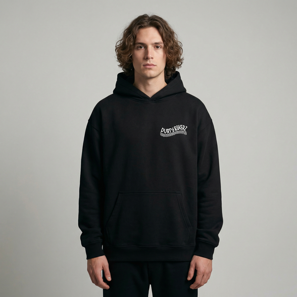 Black BMW R1200GS hoodie full body front view | Durty Bikerz