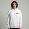 White BMW R1200GS hoodie full body front view | Durty Bikerz