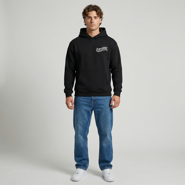 Black BMW R1250 GS hoodie full body front view | Durty Bikerz