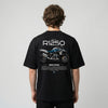 Black BMW R1250 GS t-shirt back view with R1250 GS adventure motorcycle graphic print | Durty Bikerz