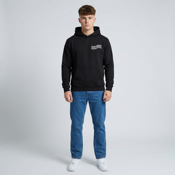 Black BMW S1000RR hoodie full body front view | Durty Bikerz
