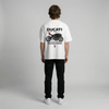 White Ducati Panigale V4 SP2 t-shirt full body back view showing large Panigale V4 SP2 back print | Durty Bikerz