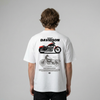 White Harley-Davidson Sportster t-shirt back view with Sportster motorcycle graphic print | Durty Bikerz