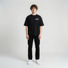 Black Kawasaki Ninja 400 KRT t-shirt full body front view | Durty Bikerz