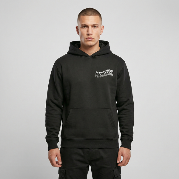 Black Kawasaki Ninja H2R hoodie full body front view | Durty Bikerz