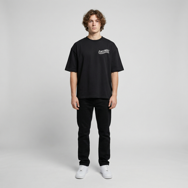 Black Kawasaki Ninja H2R t-shirt full body front view | Durty Bikerz