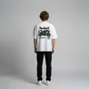 White Kawasaki Ninja H2R t-shirt full body back view showing large H2R back print | Durty Bikerz