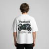 White Kawasaki Ninja H2R t-shirt back view with Ninja H2R supercharged superbike graphic print | Durty Bikerz