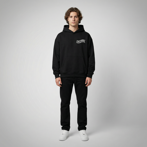 Black KTM Duke 390 hoodie full body front view | Durty Bikerz