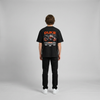 Black KTM Duke 390 t-shirt full body back view with large Duke 390 back print | Durty Bikerz