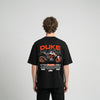 Black KTM Duke 390 t-shirt back view with Duke 390 street bike graphic print | Durty Bikerz