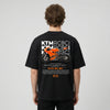 Black KTM RC8C t-shirt back view with RC8C track bike graphic print | Durty Bikerz