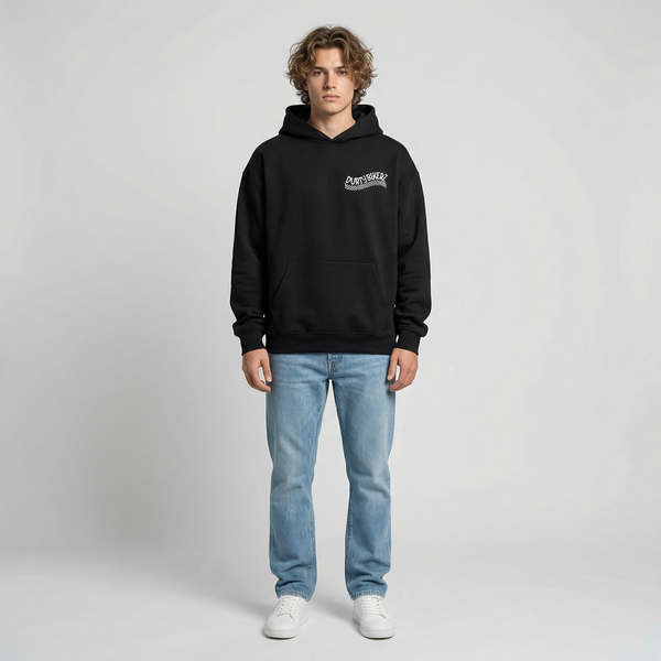 Black Suzuki GSX-R 1000 hoodie full body front view | Durty Bikerz