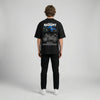 Black Suzuki GSX-R 1000 t-shirt full body back view with large GSX-R 1000 back print | Durty Bikerz