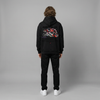 Black Team Aprilia Racing MotoGP hoodie full body back view with large MotoGP back print | Durty Bikerz